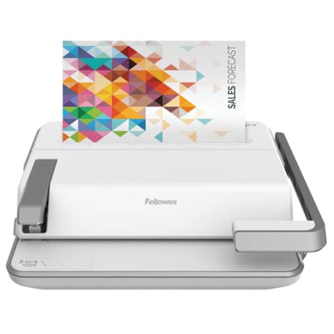 Rilegatrice 3 in 1 Fellowes Lyra a dorsi plastici, pinzatrice e perforatrice 2/4 fori bianco - FW5603101